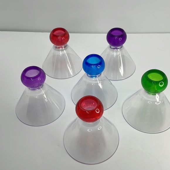 ACRYLIC Martini Glasses Barware Set of Six - Picture 7 of 9